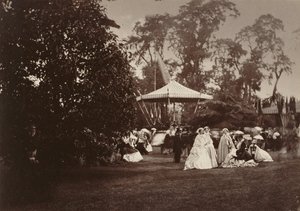 Utsikt over hagen under Fete/Fete Champetre på Orleans House, London